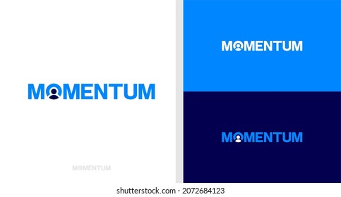 MOMENTUM LOGO WORDMARK PEOPLE NEGATIVE SPACE EDITABLE