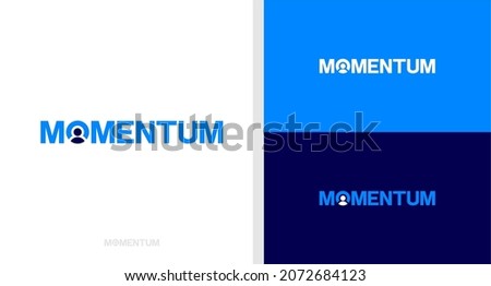 MOMENTUM LOGO WORDMARK PEOPLE NEGATIVE SPACE EDITABLE