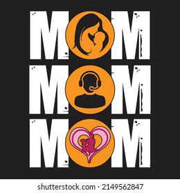 Mom-Mother's Day T-shirt And SVG Design Bundle, Vector File, can you download.