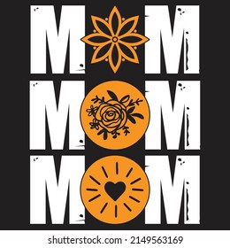 Mom-Mother's Day T-shirt And SVG Design Bundle, Vector File, can you download.