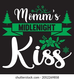 Momm's Midlenight Kiss t shirt design, vector file.