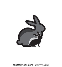 Mommy bunny and Baby Bunny Logo.