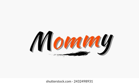 Mommy text design vector on white background. love for mom Inspirational and motivational quotes typography designs: for prints, posters, cards, t shirt, coffee mug hoodies etc. 