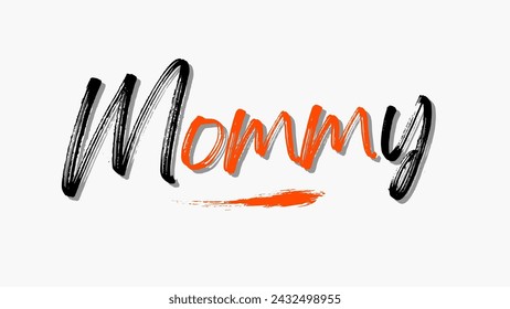 Mommy text design vector on white background. love for mom Inspirational and motivational quotes typography designs: for prints, posters, cards, t shirt, coffee mug hoodies etc. 