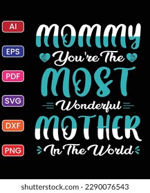 MOMMY YOU'RE THE MOST WONDERFUL MOTHER IN THE WORLD