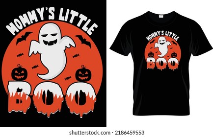 Mommy's little boo t-shirt design graphic.