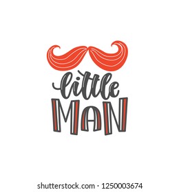 Mommy's Little Man Baby/Toddler/Youth Boys T-shirt Graphic. Stylized cute lettering for kids prints, postcard. Hand drawn original font