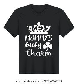 Mommy's lucky charm Mardi Gras shirt print template, Typography design for Carnival celebration, Christian feasts, Epiphany, culminating  Ash Wednesday, Shrove Tuesday