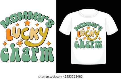 mommy's lucky charm T-shirt ,Sweet Baby Girl ,Newborn Baby Sublimation ,Baby Birthday Shirt