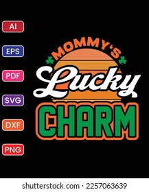 MOMMY'S LUKCY CHARM T SHIRT DESIGN
