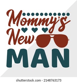 Ilustración de vectores imprimibles Mommys New Man