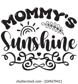 Mommy's Sunshine t-shirt design vector file