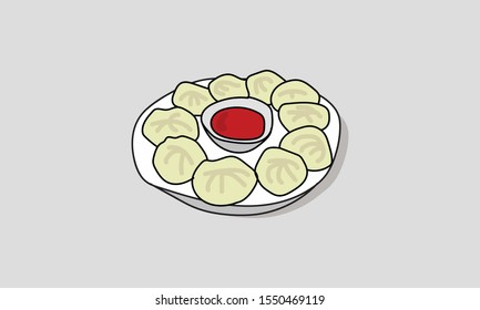 momos vector images stock photos vectors shutterstock https www shutterstock com image vector momos dumplings hand drawn vector illustration 1550469119