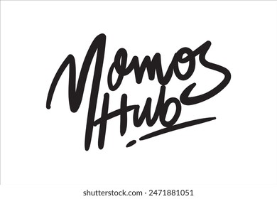 Momos hub calligraphy letter style