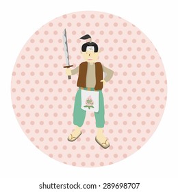 Momotaro cartoon theme elements