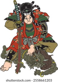 Momotaro reflects the headmaster’s unique style, symbolizing bravery, teamwork, and tradition, with bold imagery and themes rooted in Japanese folklore.