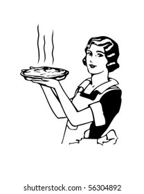 Mom's Apple Pie - Retro Clip Art