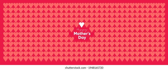 Mom's day. Women's Day. Vector flat illustration. Abstract backgrounds, patterns about mothers day. Hearts, abstract geometric shapes. Perfect for poster, label, banner, invitation. 