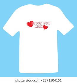 Mom's Love Emblem, Heartfelt T-shirt Design