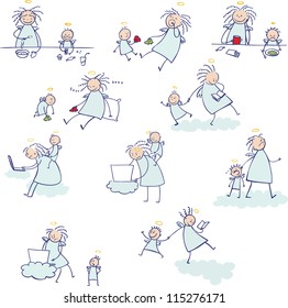 Moms are not angels set