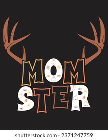 MOMSTER HALLOWEEN TSHIRT DESIGN TSHIRT DESIGN
