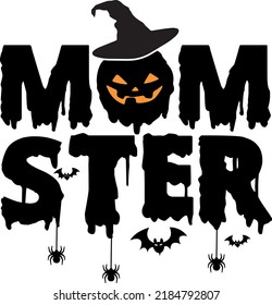 Momster T Shirt Mom Halloween Funny Momster Halloween T-Shirt Design