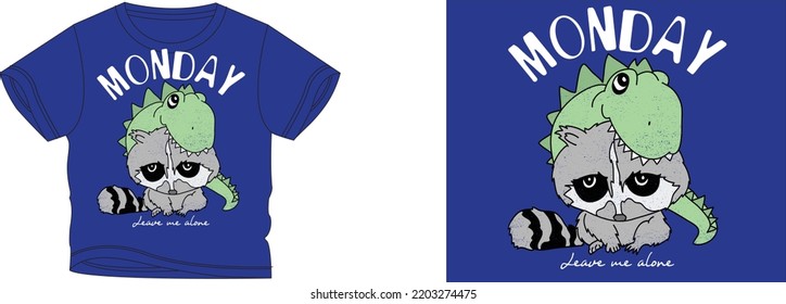 mon leave me alone t-shirt design background color is a blue and t-shirt color is a blue beautiful color and beautiful design