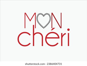 Mon chéri rd crystal vctor hand drawn 