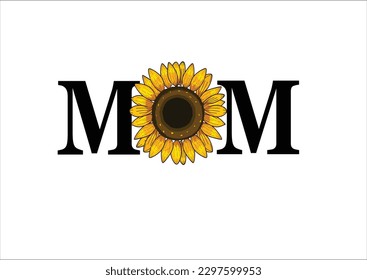 mon sunflower vector hand drawn design