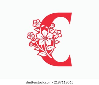 Mona Flower Initial Letters C Logo Design. It will be suitable for which company or brand name start those letter.