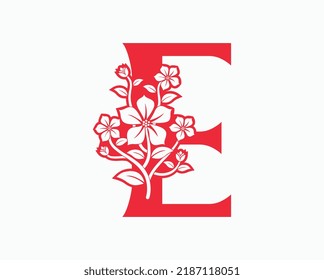 Mona Flower Initial Letters E Logo Design. It will be suitable for which company or brand name start those letter.