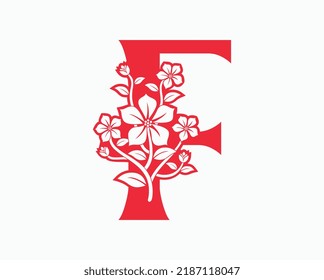Cartas Iniciales De Flor Mona Para El Diseño Del Logotipo. Será adecuado para qué empresa o marca inicia esa carta.