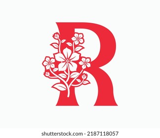 Mona Flower Initial Letters R Logo Design. It will be suitable for which company or brand name start those letter.
