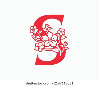 Mona Flower Initial Letters S Logo Design. It will be suitable for which company or brand name start those letter.