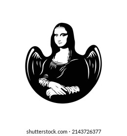 mona lisa with angel concept

design