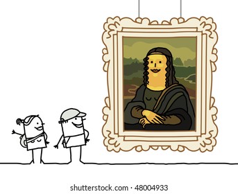 "Mona Lisa" cartoon