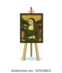 mona lisa famous woman leonardo da vinci stylized old classical art painting 