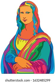 Mona Lisa Leonardo Da vinci vector illustration