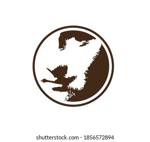 Mona Lisa look. Round logo