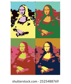 mona lisa in pop art style modern 