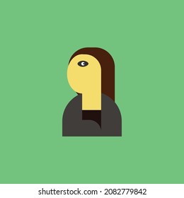 Mona lisa vector one eyed