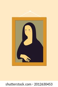 The Mona Lisa in a very simple style
