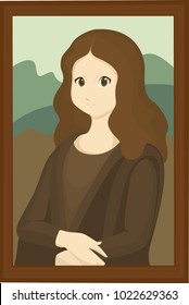 Mona-Chan, my anime style version of the iconic Mona Lisa painting.