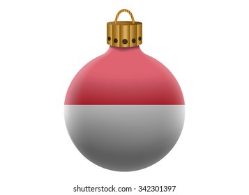 monaco christmas ball isolated