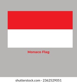 Monaco Country Flag Design temp