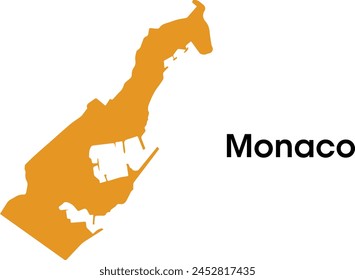 monaco country map in vectors