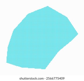 Monaco dotted map. Digital style map of the country on a white background. Monaco shape with circle dots. Colored dots style. Small-sized circles. Artistic vector illustration.