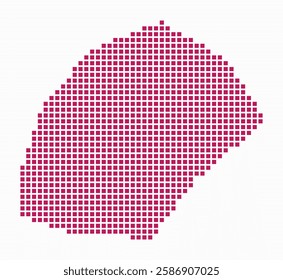 Monaco dotted map. Digital style map of the country on white background. Monaco shape with square dots. Colored dots style. Large size squares. Classy vector illustration.