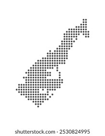 Monaco - Mapa Pontilhado. Mapa formado por Dots. Ilustração de vetor