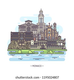 Monaco famous municipal and religious landmarks